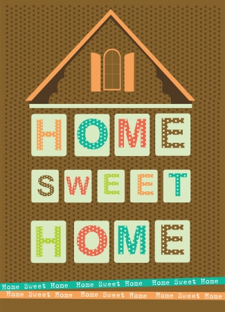 home sweet home card  vector illustrationのイラスト素材