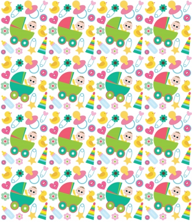 cute baby pattern design  vector illustrationのイラスト素材