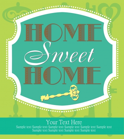 home sweet home card  vector illustrationのイラスト素材