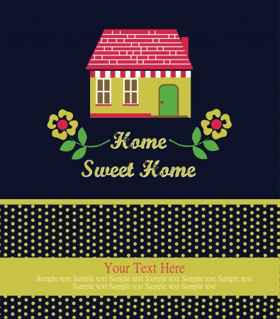 home sweet home card  vector illustrationのイラスト素材