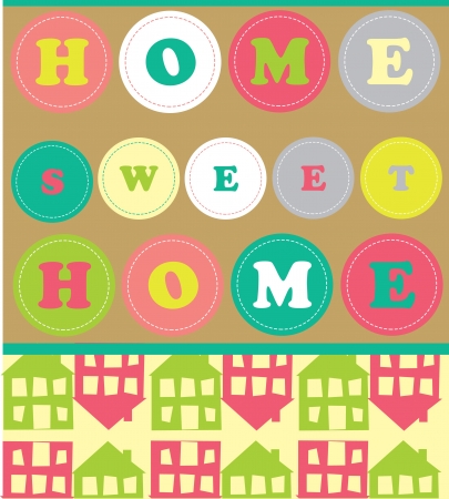 home sweet home card  vector illustrationのイラスト素材