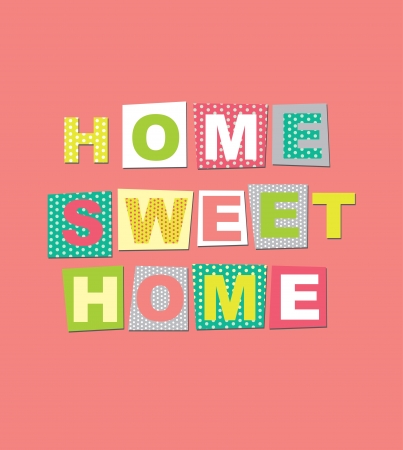 home sweet home card  vector illustrationのイラスト素材