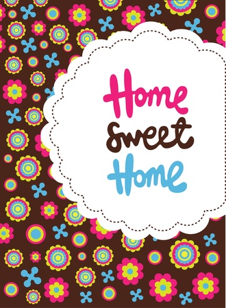 home sweet home card  vector illustrationのイラスト素材
