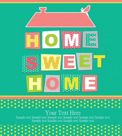 home sweet home card  vector illustrationのイラスト素材