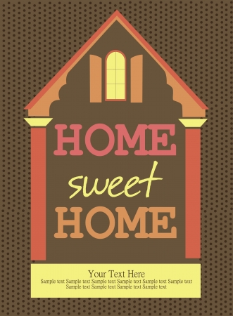 home sweet home card illustrationのイラスト素材