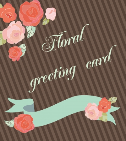 cute greeting card design illustrationのイラスト素材