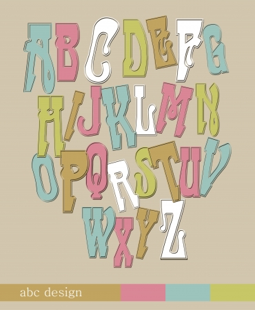 alphabet design  illustrationのイラスト素材