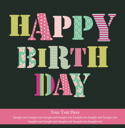 happy birthday card design  illustrationのイラスト素材