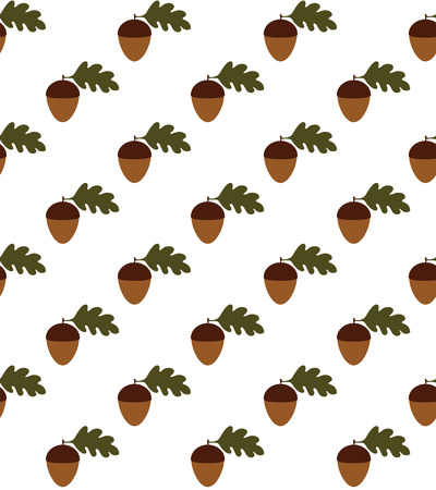 seamless acorn pattern design. vector illustrationのイラスト素材