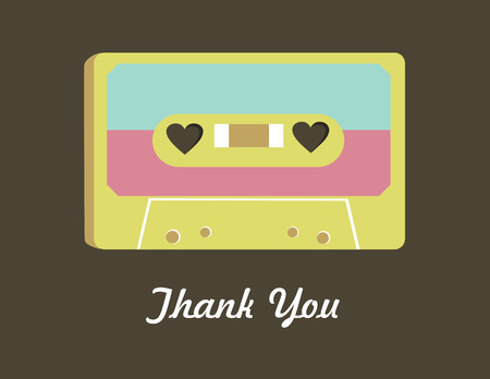 thank you card design. vector illustrationのイラスト素材
