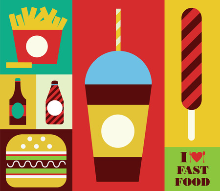 fast food card design. vector illustrationのイラスト素材