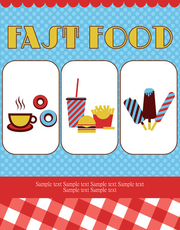 fast food card design. vector illustrationのイラスト素材