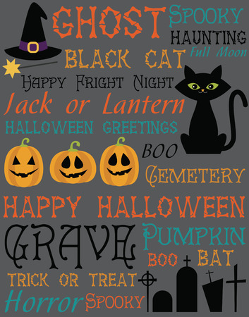 halloween card design. vector illustrationのイラスト素材