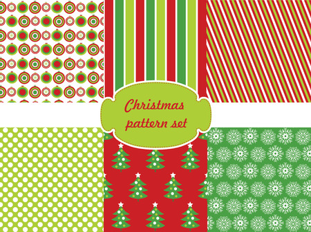 christmas pattern set. vector illustrationのイラスト素材