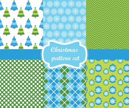 christmas pattern set. vector illustrationのイラスト素材