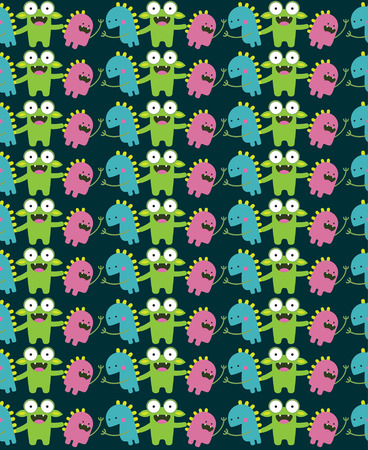 monster seamless pattern design. vector illustrationのイラスト素材