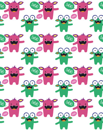 monster seamless pattern design. vector illustrationのイラスト素材