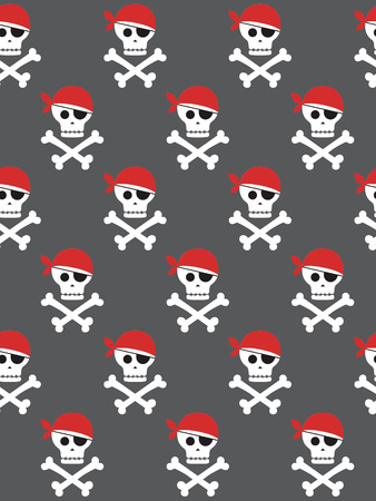 pirate seamless pattern design. vector illustrationのイラスト素材