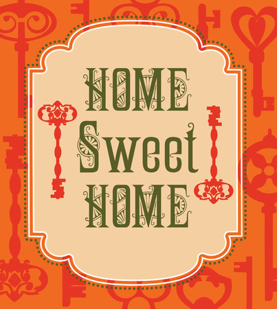 sweet home card design. vector illustrationのイラスト素材