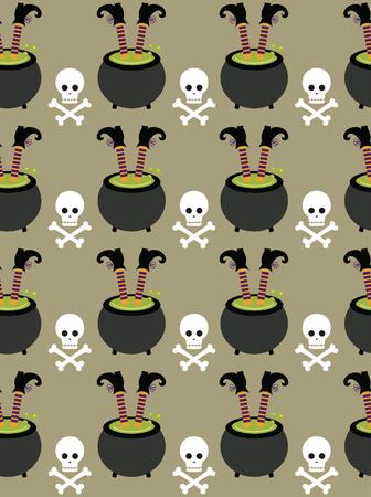 halloween seamless pattern design. vector illustrationのイラスト素材
