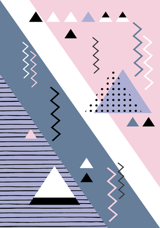 Set invitation with geometric shapes. Covers for books, postcards, flyer, notebooks, cover magazines. Vector Illustration. Eps10のイラスト素材