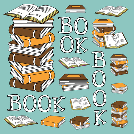 Books card design. Vector illustration.のイラスト素材