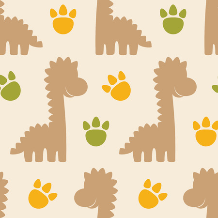Dinosaur Vector seamless Pattern.のイラスト素材
