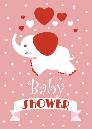 Baby shower honoring card design. Vector illustrationのイラスト素材