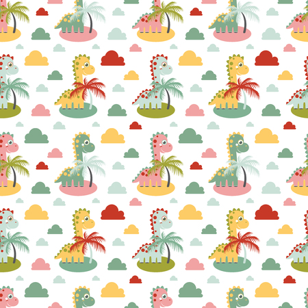 Dinosaur Vector Pattern vector illustration.のイラスト素材