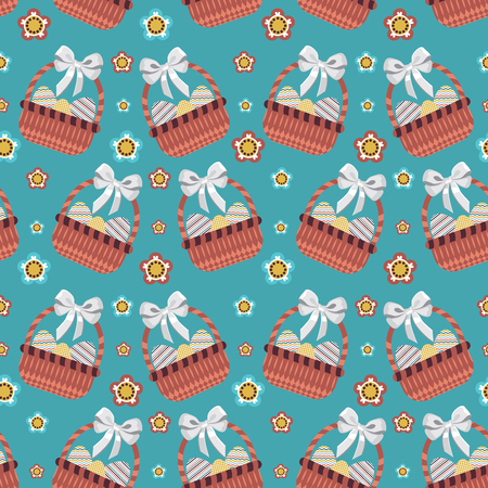 Seamless easter card design. Vector illustrationのイラスト素材