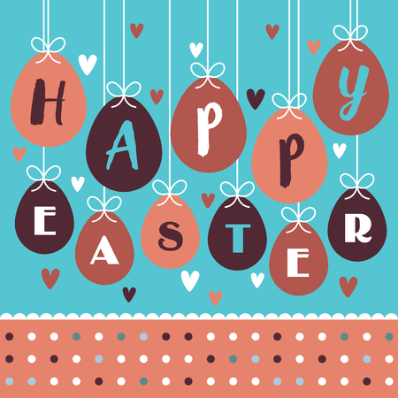 Cute easter card design. Vector illustrationのイラスト素材