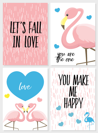 LOVE Happy St.Valentine's day card. Vector illustrationのイラスト素材