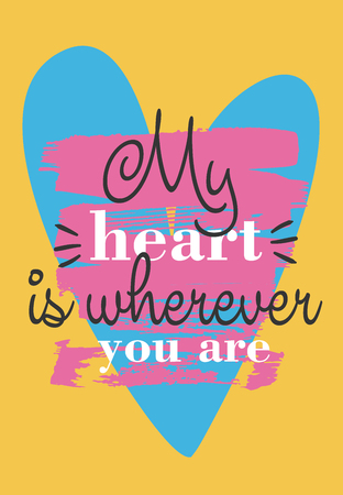 LOVE Happy St.Valentine's day card. Vector illustrationのイラスト素材