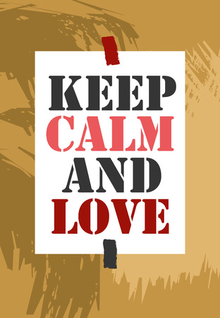 LOVE Happy St.Valentine's day card. Vector illustrationのイラスト素材