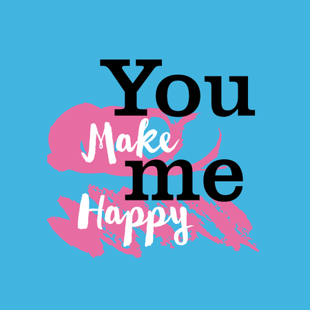 LOVE Happy St.Valentine's day card. Vector illustrationのイラスト素材