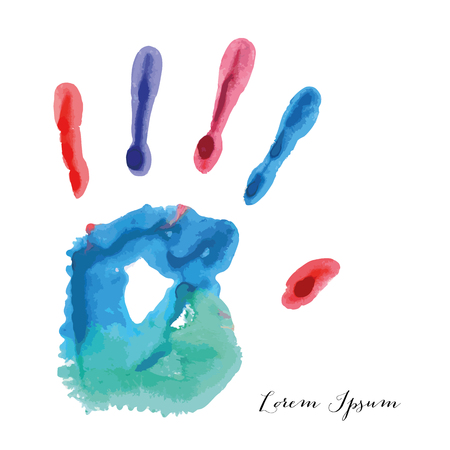 Hand print.Vector Illustrationのイラスト素材