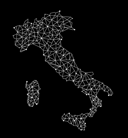Map of Italy. Vector illustrationのイラスト素材