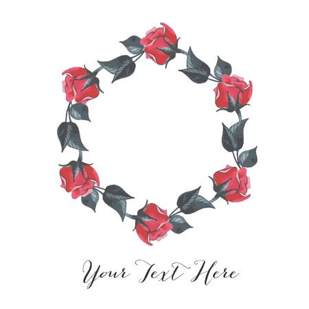 Hand Painted Watercolor Vector Flowersのイラスト素材