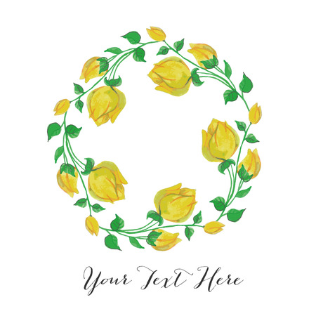 Hand Painted Watercolor Vector Flowersのイラスト素材