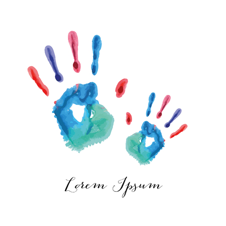 Hand print.Vector Illustration.のイラスト素材