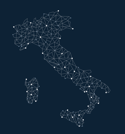 Map of Italy Vector illustration.のイラスト素材