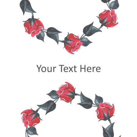 Hand Painted Watercolor Vector Flowersのイラスト素材