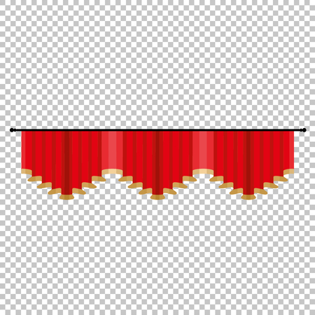 Red curtains. Vector illustrationのイラスト素材