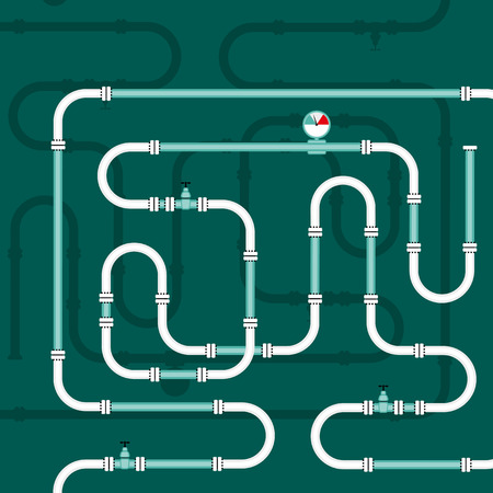 Pipe system design Vector Illustrationのイラスト素材