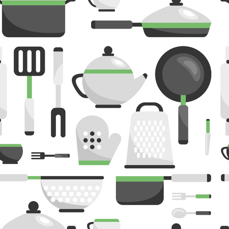 Cute kitchen pattern.のイラスト素材