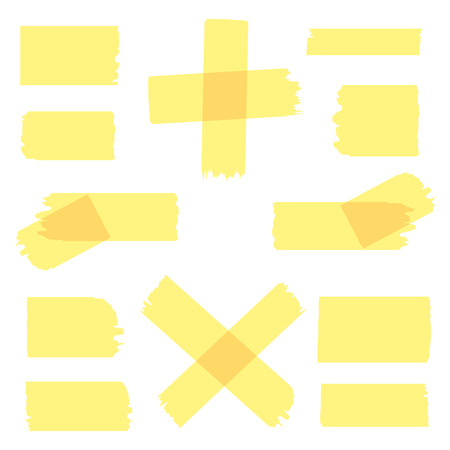 Tape pieces set. Vector Illustrationのイラスト素材