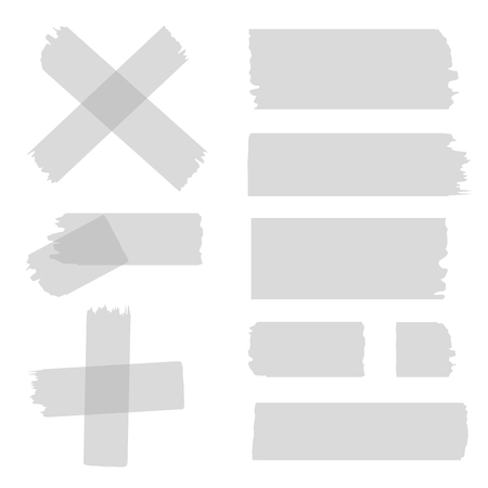 Set of gray adhesive tape.のイラスト素材