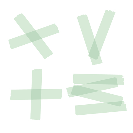 Set of adhesive tape isolated.のイラスト素材