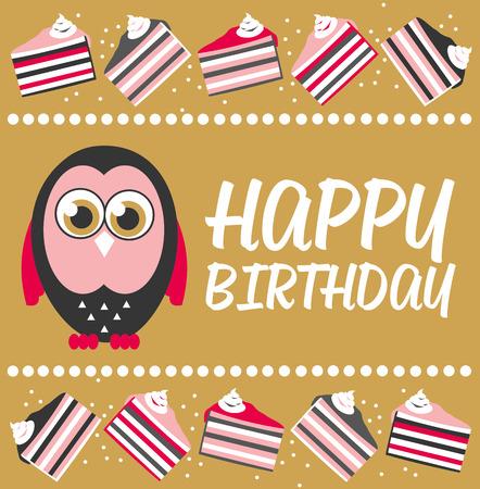 happy birthday card design. vector illustrationのイラスト素材