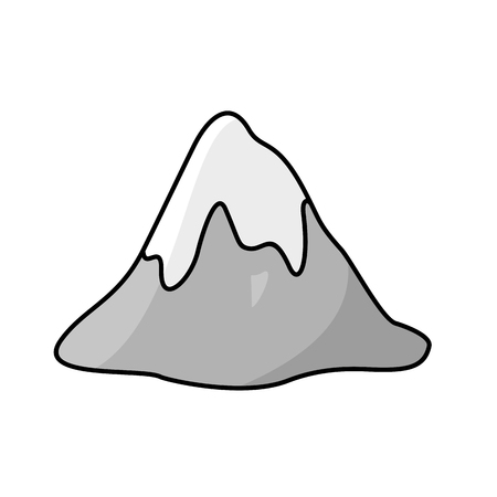 Nature mountain silhouette elements. Vector illustrationのイラスト素材